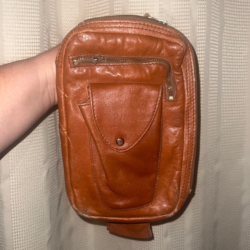 Brown leather bag 100% leather made in Columbia